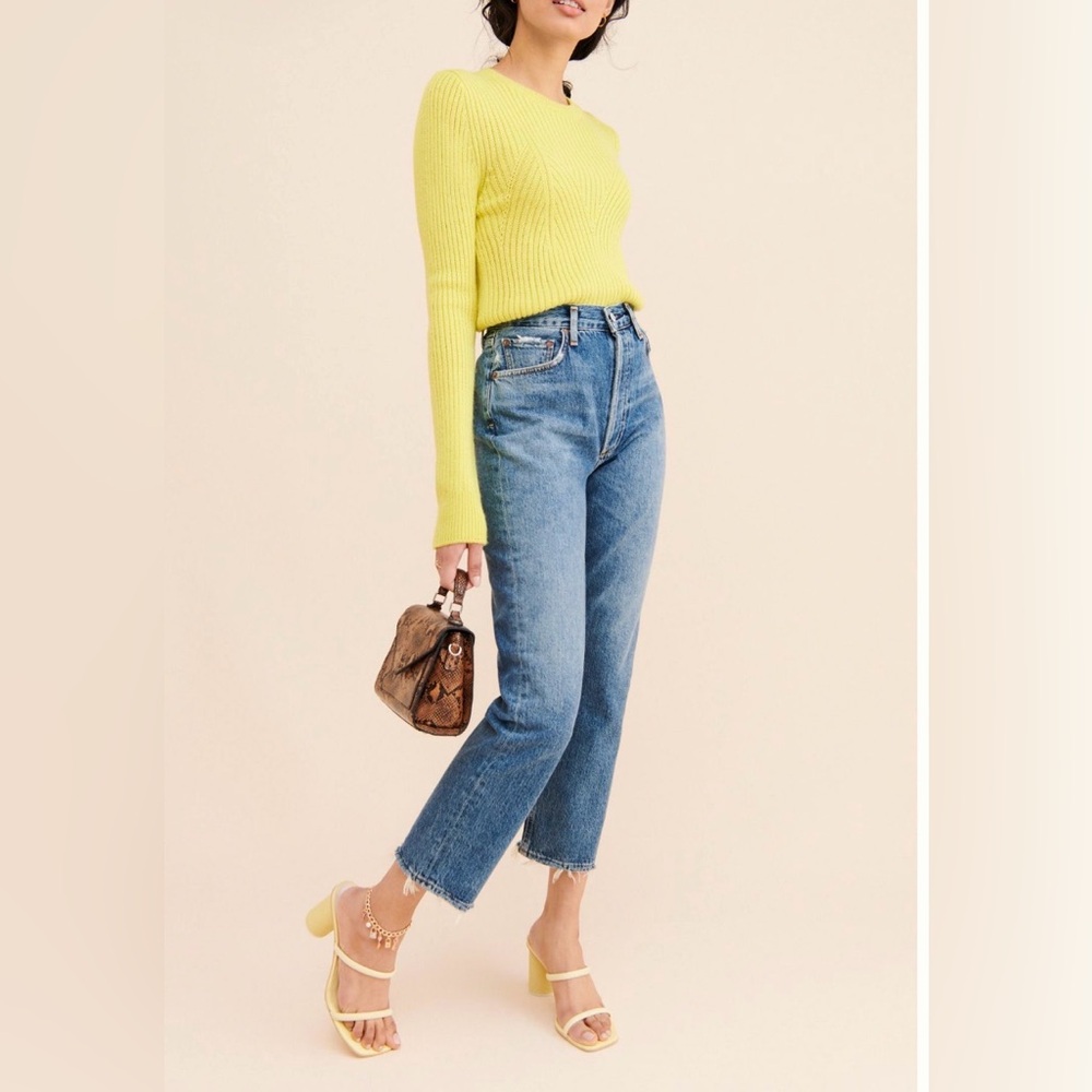 AGOLDE Riley Cropped Slim Straight Jeans